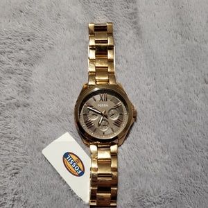 Rose gold Fossil watch